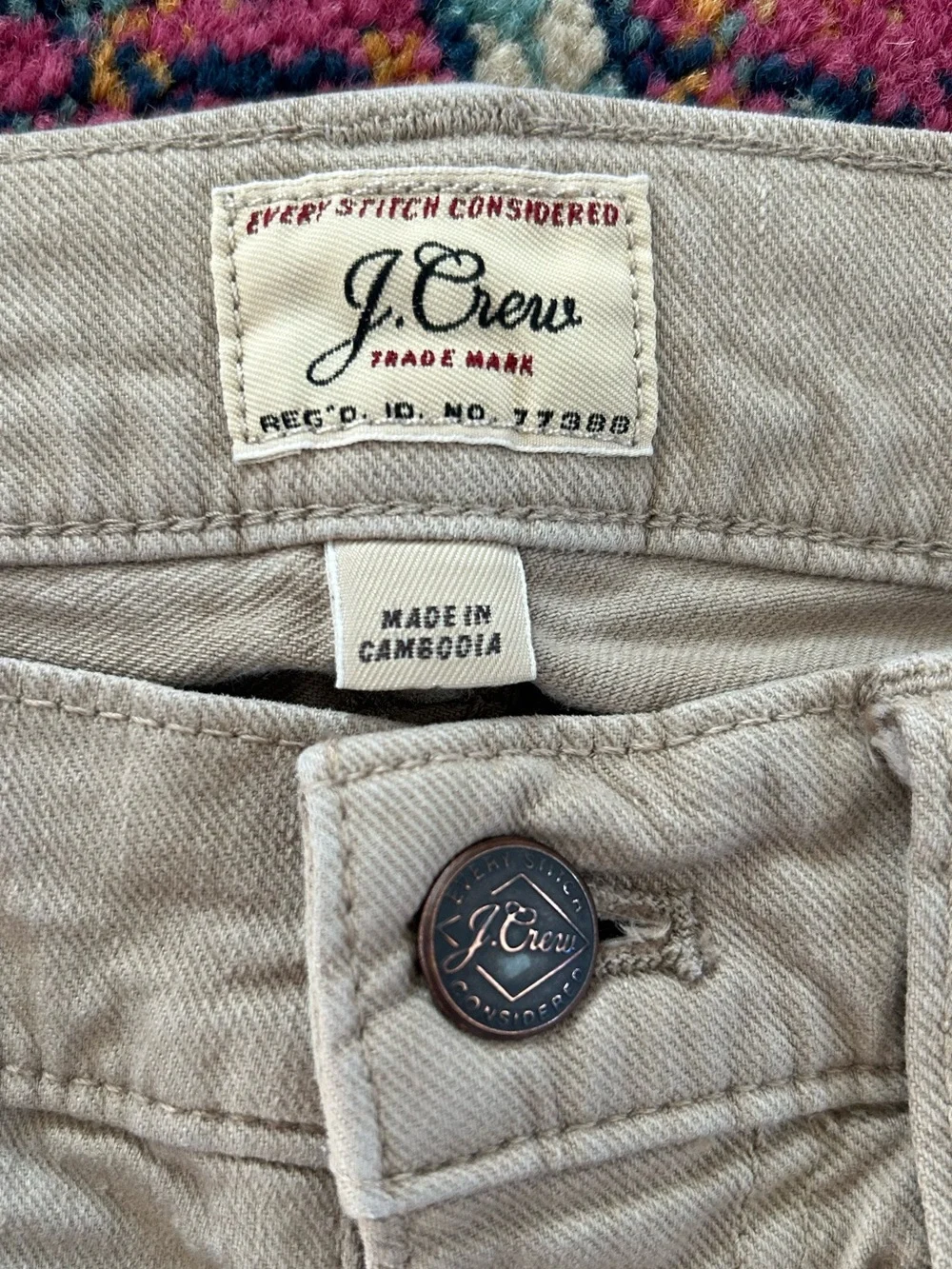 J. Crew | Men’s ‘Dusty Khaki’ Slim Fit Garment Dyed 5-Pocket 484 Jeans Sz 31x32